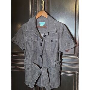 Sandro Sportswear Jean Belted Button Up shirt,  Spring, Summer,  Graduation